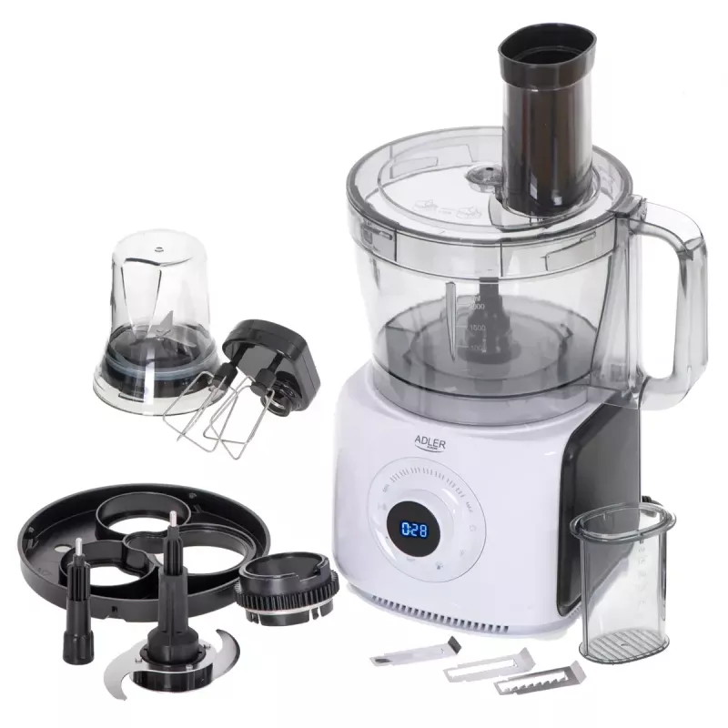 Adler AD 4224 virtuvinis kombainas, 1000 W, 2 l dubuo, 7 greičiai, baltas