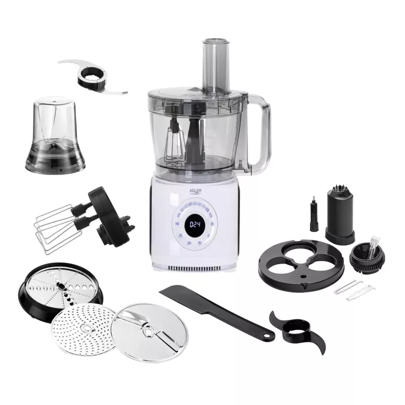 Adler AD 4224 virtuvinis kombainas, 1000 W, 2 l dubuo, 7 greičiai, baltas