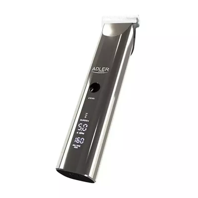 Plaukų kirpimo mašinėlė Adler AD 2834, sidabrinė, 3 mm iki 1,2 cm, LCD