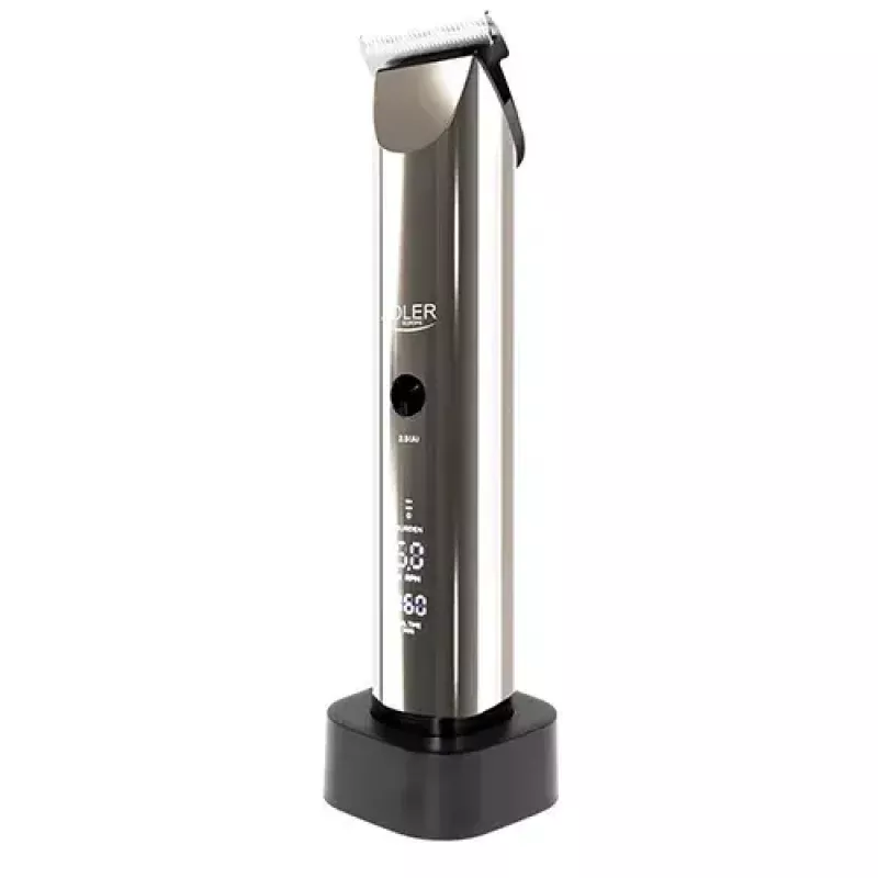 Plaukų kirpimo mašinėlė Adler AD 2834, sidabrinė, 3 mm iki 1,2 cm, LCD