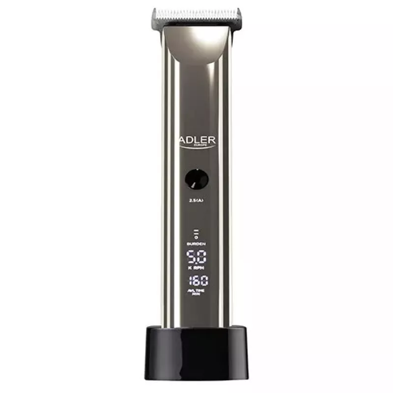 Plaukų kirpimo mašinėlė Adler AD 2834, sidabrinė, 3 mm iki 1,2 cm, LCD