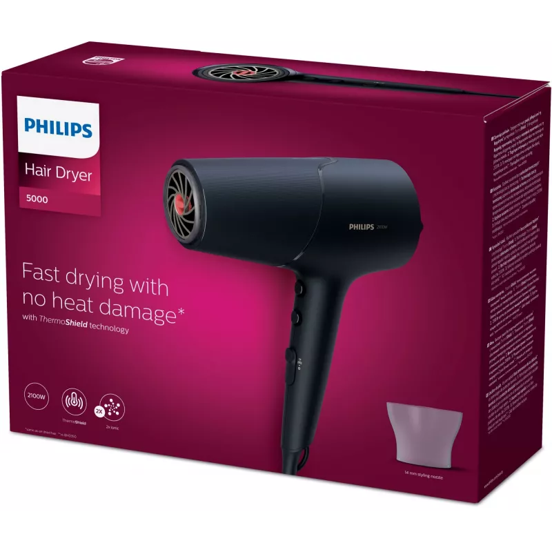 Philips 5000 serijos plaukų džiovintuvas BHD504/00 2100 W pilkas
