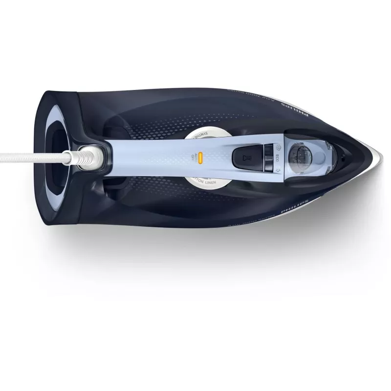 Sausas ir garų lygintuvas Philips DST7030/20 — 2800 W, 0,3 L bakelis, 50 g/min nuolatinio garo, 250 g/min garo pliūpsnio, SteamGlide Plus padas