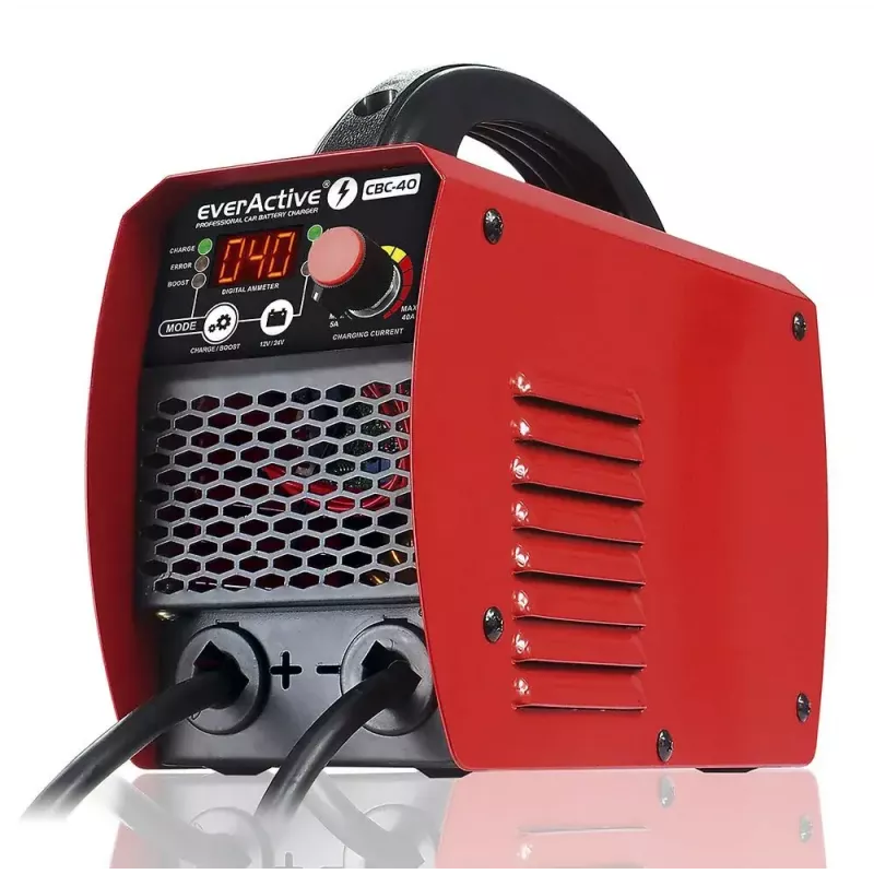 Automobilinis įkroviklis everActive CBC40 12V/24V, transporto priemonės akumuliatoriaus įkroviklis, suderinamas su 12V ir 24V sistemomis