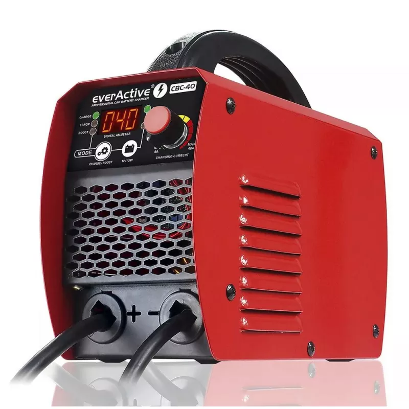 Automobilinis įkroviklis everActive CBC40 12V/24V, transporto priemonės akumuliatoriaus įkroviklis, suderinamas su 12V ir 24V sistemomis