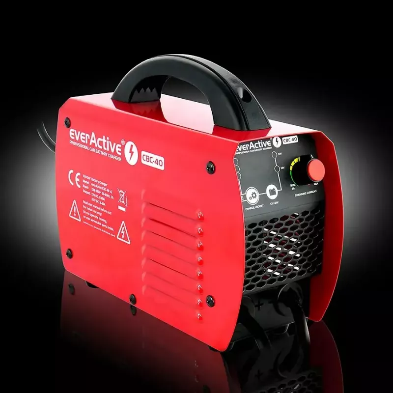 Automobilinis įkroviklis everActive CBC40 12V/24V, transporto priemonės akumuliatoriaus įkroviklis, suderinamas su 12V ir 24V sistemomis
