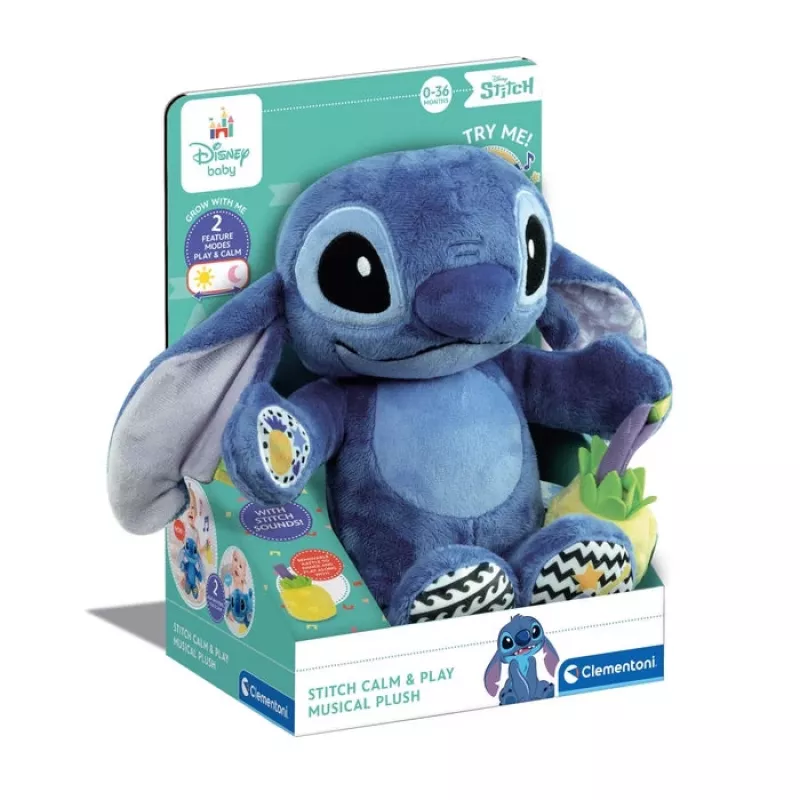 Clementoni Disney Baby Stitch Calm & Play muzikinis pliušinis žaislas