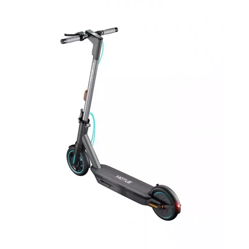 Elektrinis paspirtukas Motus Scooty 10 GEN5 — 350 W variklis, 36 V/15 Ah baterija, 10 colių ratai, maksimalus greitis 20 km/val., IP54, sulankstomas