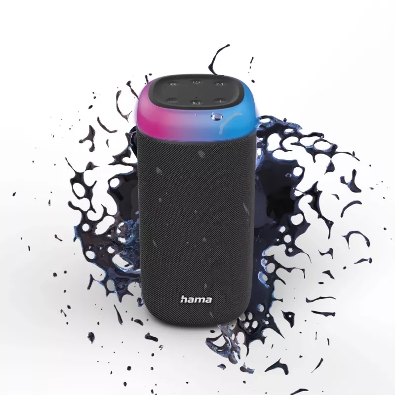 Hama Shine 2.0 stereofoninis nešiojamas garsiakalbis, juodas, 30 W