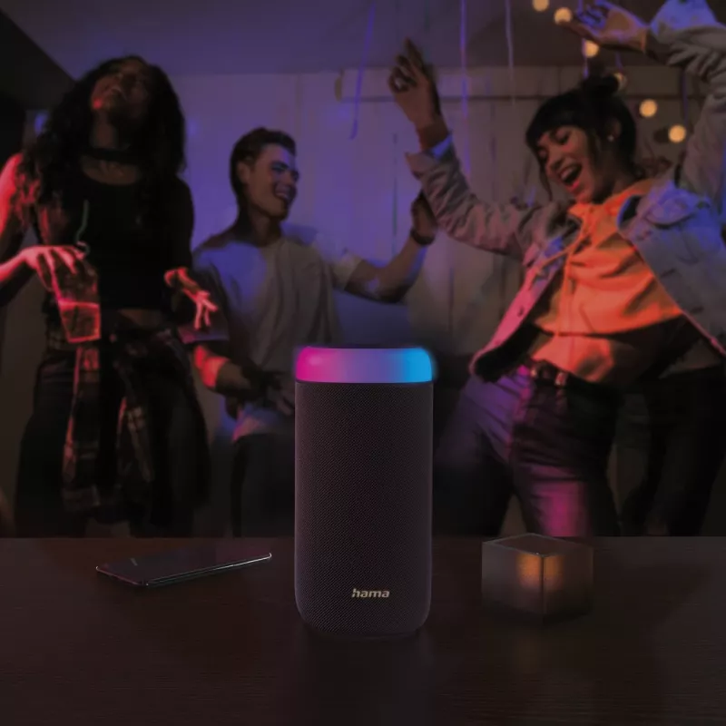 Hama Shine 2.0 stereofoninis nešiojamas garsiakalbis, juodas, 30 W