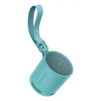 Sony SRS-XB100 – belaidis „Bluetooth“ nešiojamasis garsiakalbis, patvarus IP67 atsparus vandeniui ir dulkėms, 16 valandų baterija, ekologiškas, skirtas lauke ir kelionėms, mėlynas