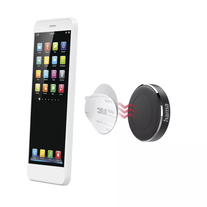 Pasyvus laikiklis Hama Magnet 00201518 Juodas Mobilusis telefonas Išmanusis telefonas