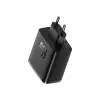 Greitasis įkroviklis Baseus Cube Pro 65W — 3 prievadai (2×USB-C, 1×USB-A), 110–240V, kintamoji srovė, vidaus, universalus suderinamumas, juodas, 0,154 kg
