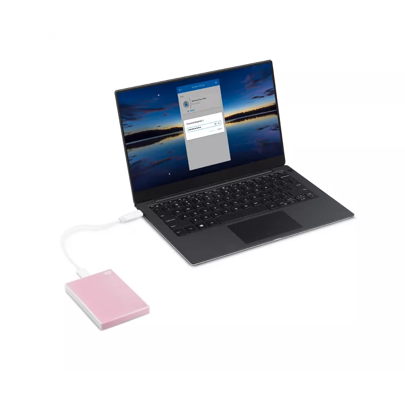 Seagate One Touch STKY2000405 išorinis kietasis diskas 2 TB 2,5 col. USB Type-C 3.2 Gen 1 (3.1 Gen 1) Rožinis auksas, Balta