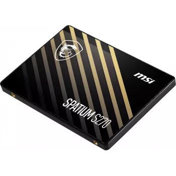 2,5 col. SATA III SSD MSI SPATIUM S270 480 GB — 3D NAND, 450 MB/s rašymo, 2 mln. val. MTBF