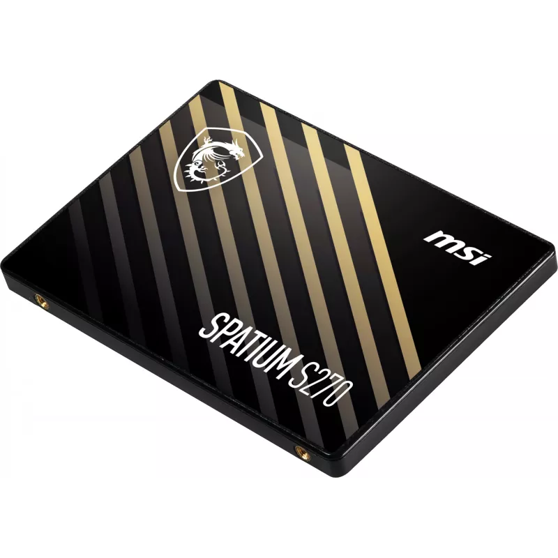 2,5 col. SATA III SSD MSI SPATIUM S270 480 GB — 3D NAND, 450 MB/s rašymo, 2 mln. val. MTBF