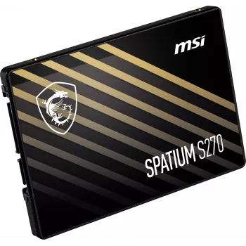 2,5 col. SATA III SSD MSI SPATIUM S270 480 GB — 3D NAND, 450 MB/s rašymo, 2 mln. val. MTBF