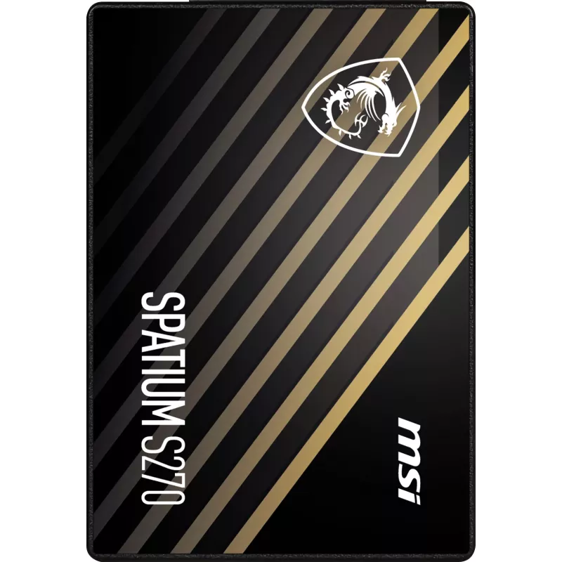 2,5 col. SATA III SSD MSI SPATIUM S270 480 GB — 3D NAND, 450 MB/s rašymo, 2 mln. val. MTBF