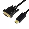 Video kabelio adapteris LogiLink CV0130 1m DisplayPort DVI juoda