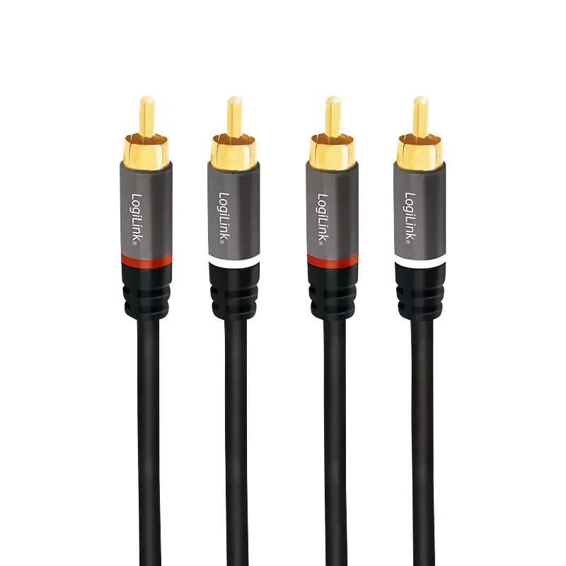 Garso laidas LogiLink CA1206 3 m 2xRCA juodas