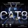 Tinklo kabelis UNITEK C18149AGY03-2M RJ-45 Cat8 2m Juodas