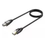 Tinklo kabelis UNITEK C18149AGY03-2M RJ-45 Cat8 2m Juodas