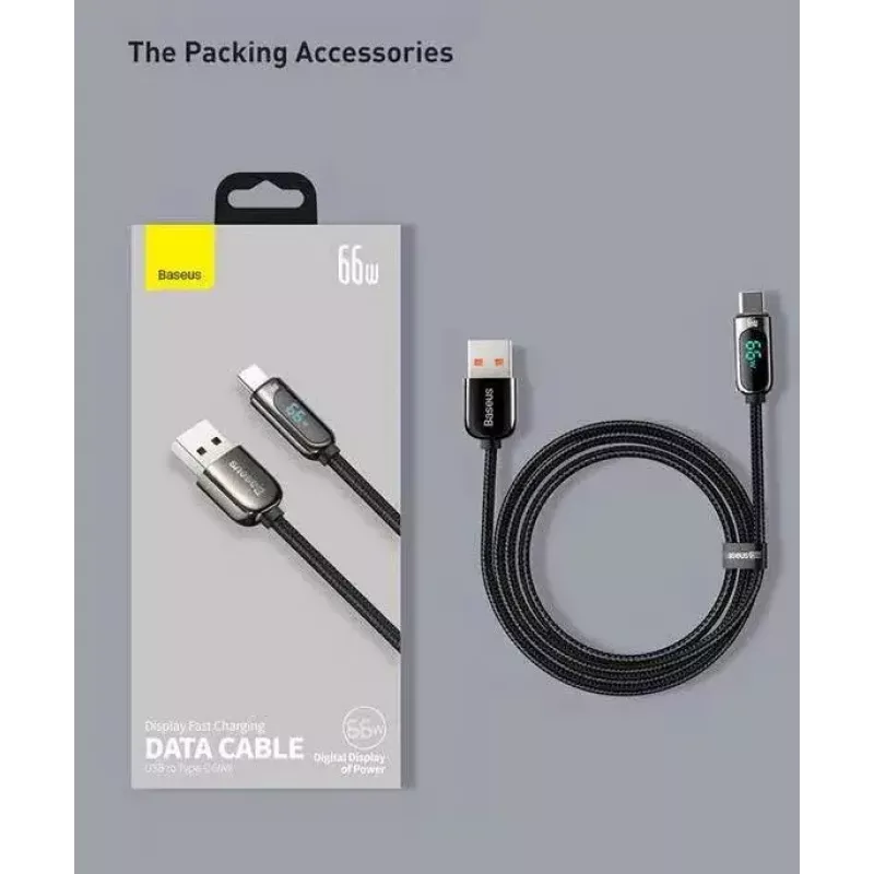 USB laidas Baseus CASX020001 1m USB A USB C Juodas