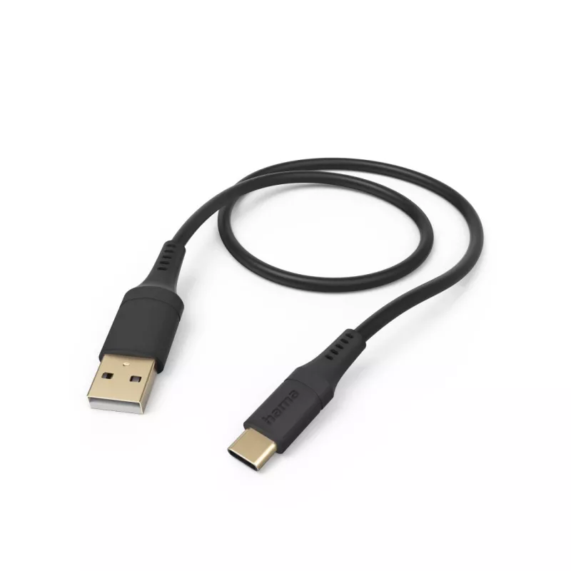 Hama lankstus USB laidas USB 2.0 1,5 m USB A USB C juodas