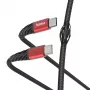 Hama Extreme USB laidas USB 2.0 1,5 m USB C Juoda, Raudona