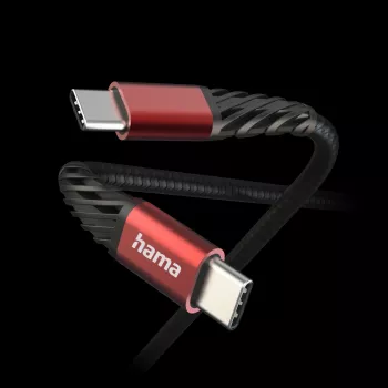 Hama Extreme USB laidas USB 2.0 1,5 m USB C Juoda, Raudona