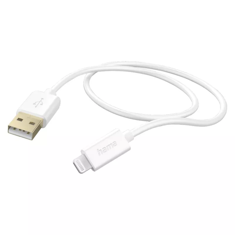 Hama Charging kabelis, USB-A - Lightning, 1.5 m, White