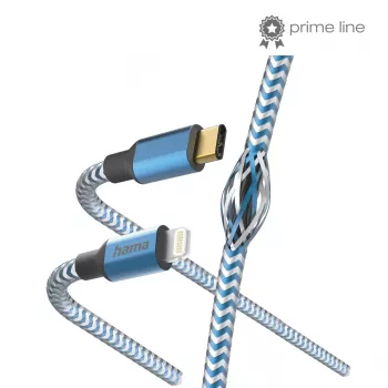 Hama atspindintis laidas 1,5 m mėlynas Lightning į USB C 3 A