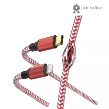 Hama atspindintis laidas 1,5 m raudonas Lightning į USB C 3 A