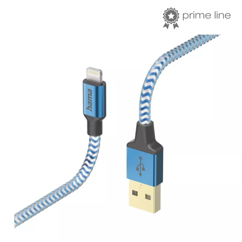 Kabelis Hama atspindintis 1,5 m mėlynas Lightning į USB A 2,4 A