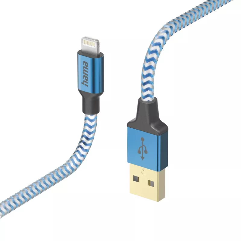 Kabelis Hama atspindintis 1,5 m mėlynas Lightning į USB A 2,4 A