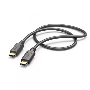 Hama įkrovimo laidas, USB-C - USB-C, 1 m, juodas