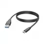 Hama 00201597 USB laidas USB 2.0 3 m USB C USB A Juoda