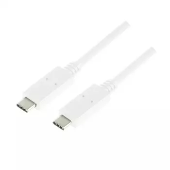 USB laidas LogiLink CU0131 USB 3.2 Gen 2 1m USB C balta