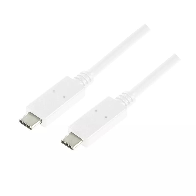 USB laidas LogiLink CU0131 USB 3.2 Gen 2 1m USB C balta