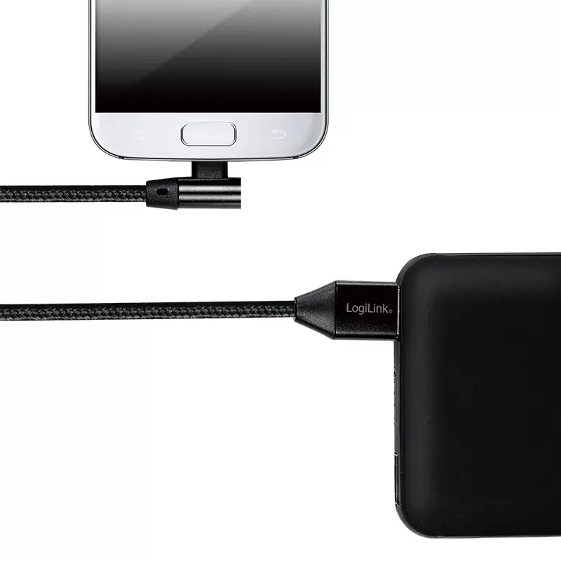 USB laidas LogiLink CU0142 USB 2.0 0,3 m USB A Micro-USB B Juodas