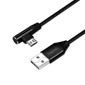 USB laidas LogiLink CU0142 USB 2.0 0,3 m USB A Micro-USB B Juodas