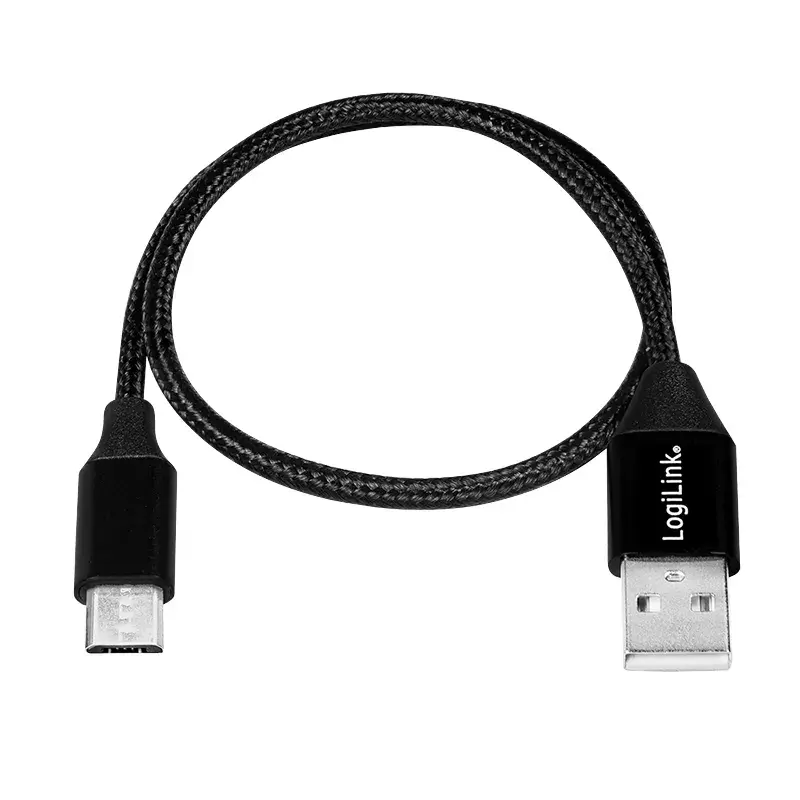 USB laidas LogiLink CU0143 USB 2.0 0,3 m USB A Mikro USB B Juodas
