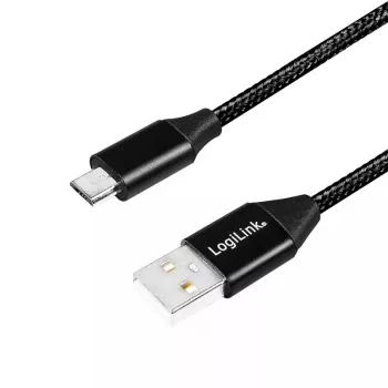 USB laidas LogiLink CU0143 USB 2.0 0,3 m USB A Mikro USB B Juodas