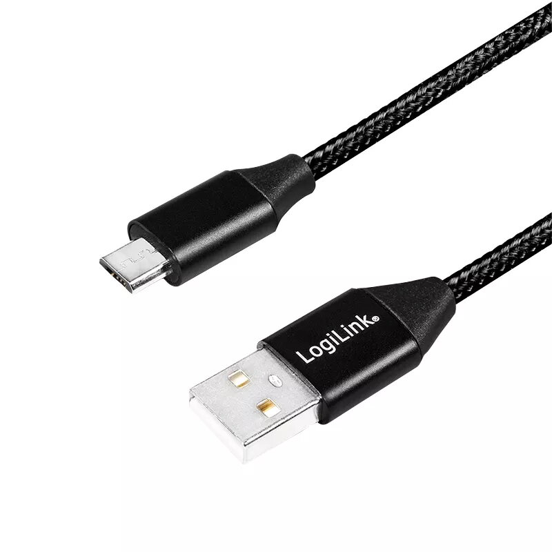 USB laidas LogiLink CU0143 USB 2.0 0,3 m USB A Mikro USB B Juodas