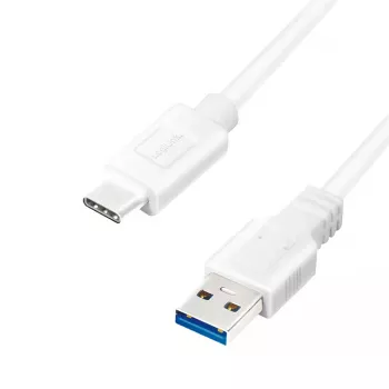 USB laidas LogiLink CU0177 USB 3.2 Gen 2 3m USB A USB C balta