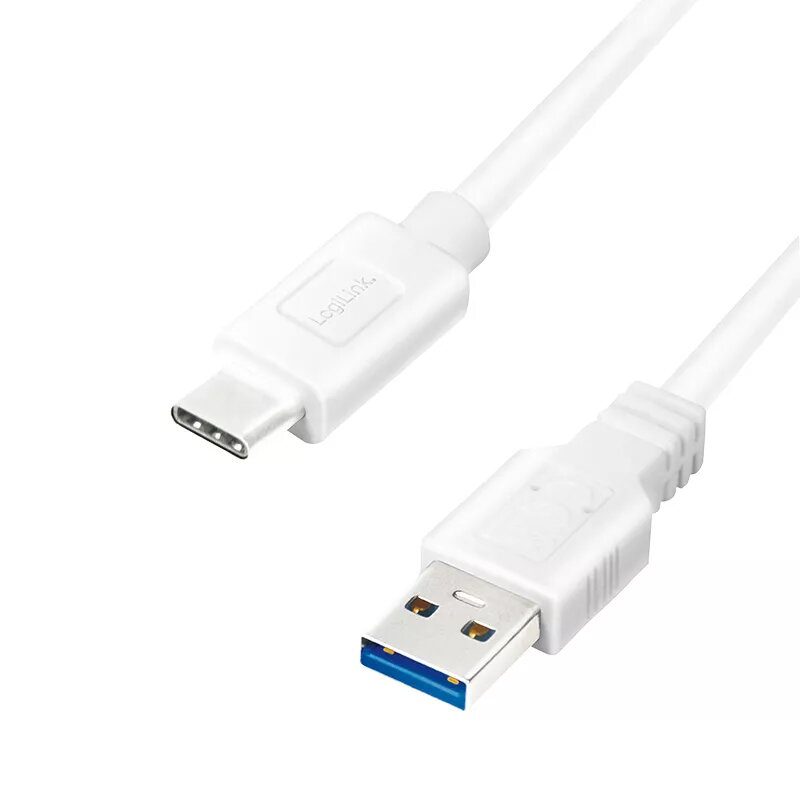 USB laidas LogiLink CU0177 USB 3.2 Gen 2 3m USB A USB C balta