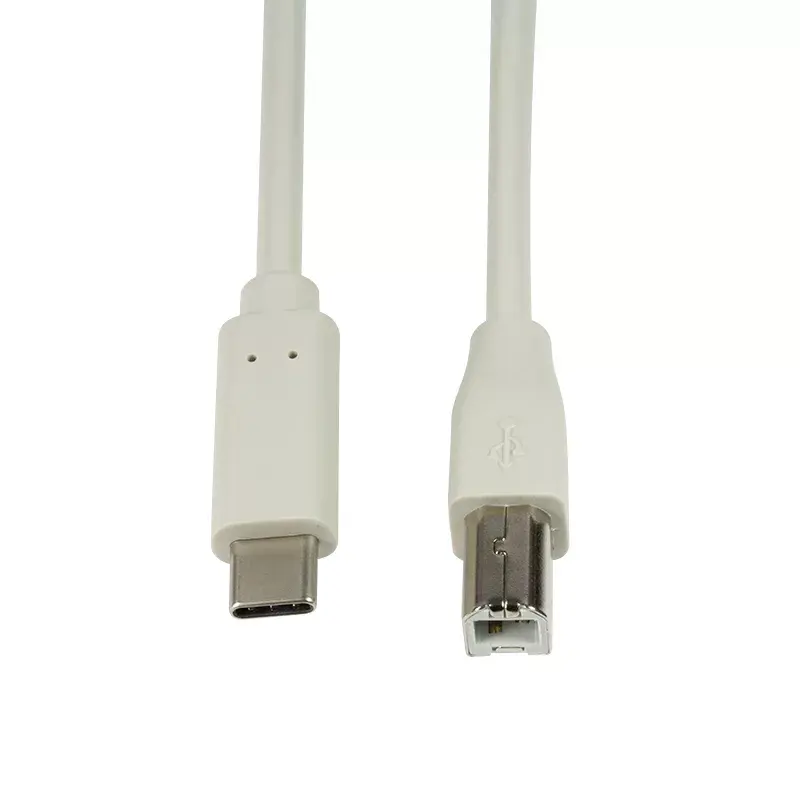 USB kabelis LogiLink CU0160 USB 2.0 1m USB C USB B balta