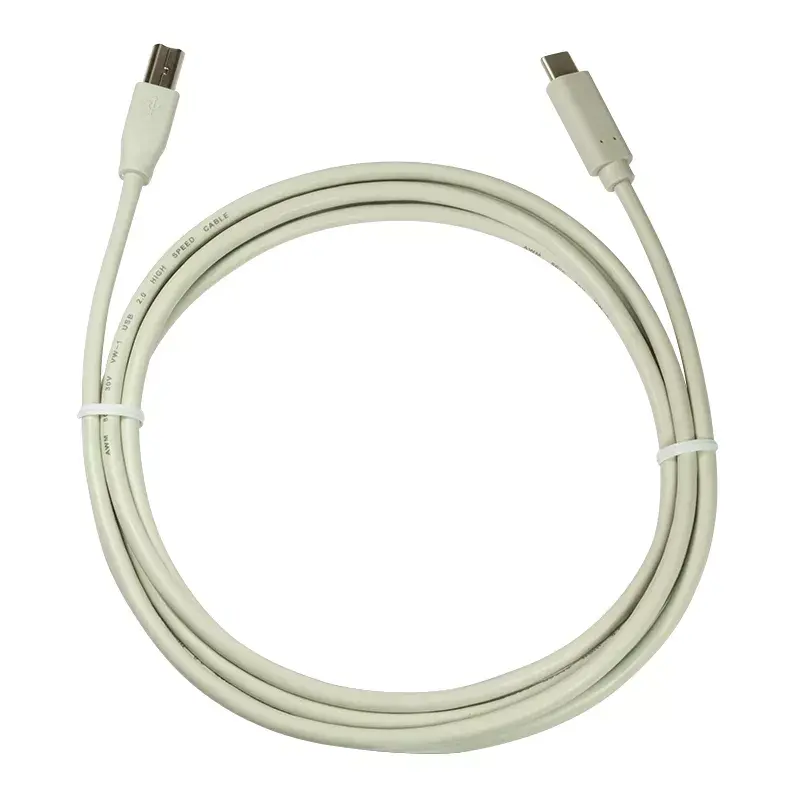 USB kabelis LogiLink CU0160 USB 2.0 1m USB C USB B balta