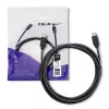 USB kabelis Qoltec 52352 2.5m USB 3.2 Gen 1 USB C juodas