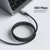 USB-C į USB-C laidas Unitek C14110GY-2M USB 3.2 Gen 1, 2 m, 5 A, 240 W, juodas